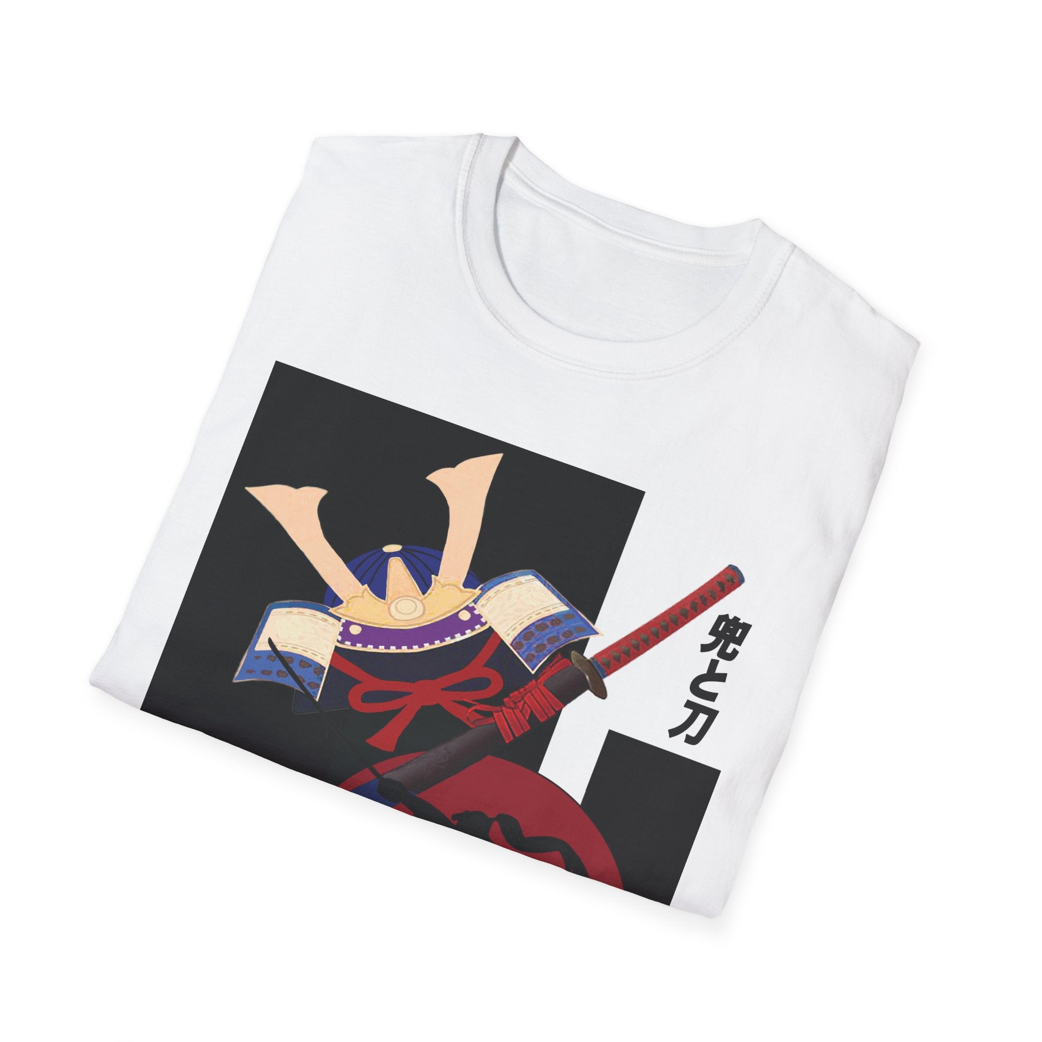 Japan Fusion - Kabuto & Katana - Unisex Softstyle T-Shirt | Japanese Apparel